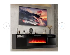 TV stand with electric fireplace/ 12 color changing w/remote - Picture 1 of 5