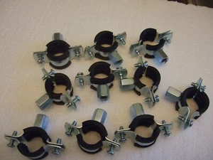 10x 20-25MM ABRAZADERA DE TUBERÍA FORRADA DE GOMA M10 (Abrazaderas de tubería) - Imagen 1 de 4