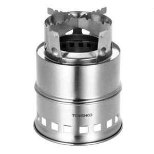 TOMSHOO Camping Wood Stove Stainless Steel Alcohol Stove fr Outdoor Camping J6S8 - Picture 1 of 12