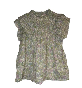 Neu mit Etikett House of Harlow gesmokte leichte geblümte Bluse Größe S feminin flirty - Bild 1 von 6