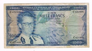 RR 1000 Frank/Francs BELGIUM CONGO Model 1958 01.09.1959 LA#BRB-15 - Afbeelding 1 van 3