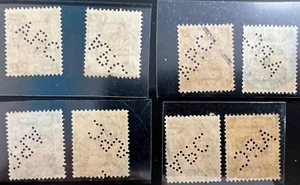 Israel stamps Palestine London 2 Perfins A.p.c All 8 Positions On 5 Mil Used - Picture 1 of 1
