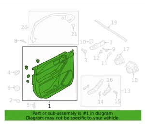 Ford Explorer XLT 2020-2024, panel de moldura de puerta trasero derecho lb5z-7823942-dd tela de ébano - Imagen 1 de 4