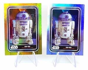 2023 Topps Star Wars R2 D2 Gold Foil and Rainbow Foil Flagship Debut Edition - Picture 1 of 12