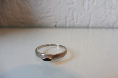 Anello In Argento 925 Con Onice Nero - Immagine 1 di 3