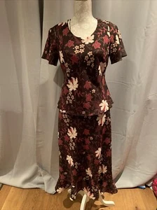 A. Womens Size 12 Roman Originals Floral Dress Summer Formal Occasion Smart - Picture 1 of 12