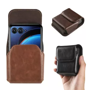 Funda funda de teléfono con clip de cinturón PU para Samsung Galaxy Z Flip 5/4/3/2 - Imagen 1 de 14