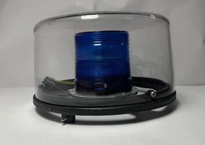 Tomar 801BL-LED-HP Blue Strobe Beacon w/ 12" Clear Enclosure 12v - 24v AC & DC - Picture 1 of 10