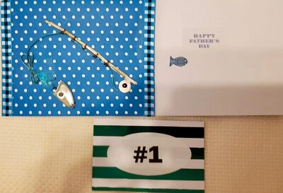 Tarjeta de felicitación hecha a mano - (juego de 1) tarjeta del día del padre con mensaje y sobre Foto 1 de 4