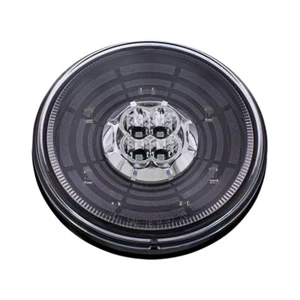 4" Round LED "Abyss" Stop, Turn & Tail Light w/ Red LED/Clear Lens - Picture 1 of 5