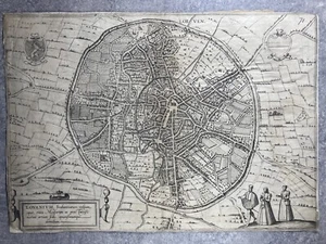 GRAVURE VUE CARTE VILLE LOUVAIN LOEVEN  XVIe BRAUN / HOGENBERG CIVITATES ORBIS - Imagen 1 de 10