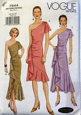 Rare Vogue 7544 vintage evening gown dress pattern sizes 14 16 18 - Image 1 of 2
