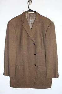 BROWN WEAVE JOSEPH ABBOUD WOOL & SILK BLEND SPORT COAT sz 44L suit jacket - Picture 1 of 5