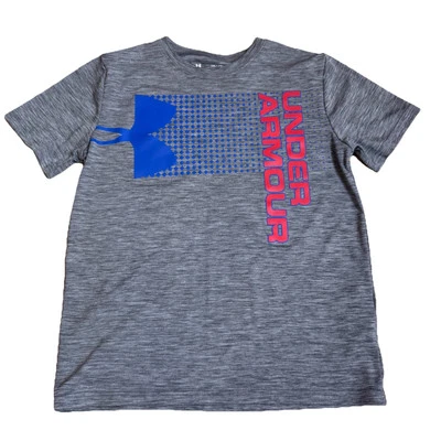 Camisa Under Armour Suelta HeatGear Gris Gris Niño Manga Corta Top Talla YXL Foto 1 de 4