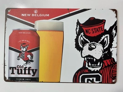 NC State Wolfpack - Nuevo letrero de cerveza Bélgica - Old Tuffy - Fútbol de Carolina del Norte Foto 1 de 4