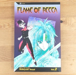 FIRST PRINTING Flame of Recca Vol. 2 Manga English VIZ Action TPB Nobuyuki Anzai - Picture 1 of 8