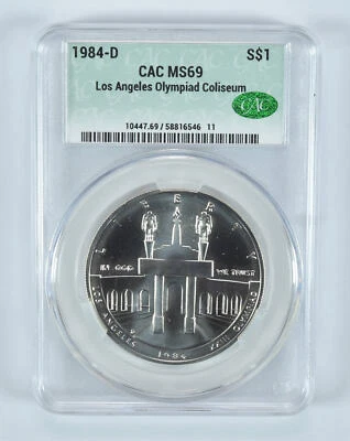 1984-D Olympics Commemorative Silver Dollar MS69 CAC - Image 1 of 4