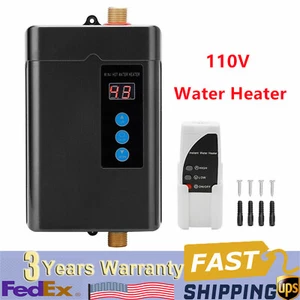 Electric Hot Tankless Water Heater Shower Instant Boiler Kitchen Bathroom 110V - Picture 1 of 12