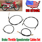 4Pcs Throttle Brake Speedometer Cables For Honda Trail 90 Ct90 K0 1966-1968 Usa