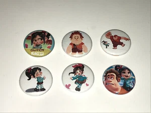 1" SET OF 6 DISNEY WRECK IT RALPH LAPEL BADGE BUTTON PINS PINBACK [P16] - Bild 1 von 1