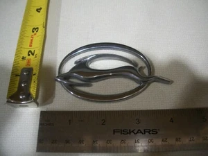 CHEVY IMPALA SYMBOL OVAL EMBLEM CHROME OEM ORIGINAL USED BAGDE - Picture 1 of 1