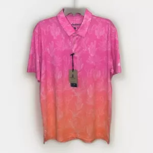 Chubbies Herren Größe Large Sonnenuntergang Sukkulenten Performance Polo rosa Farbverlauf Kaktus - Bild 1 von 18