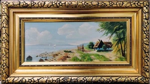 PAESAGGIO LAGO, olio originale - Foto 1 di 7
