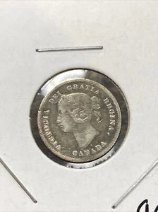 1874 plain 4 canada 5 cents - Picture 1 of 2