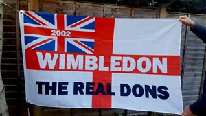 AFC Wimbledon Wombles Flag 5ft by 3ft - Shirt Scarf Badge Poster Stickers - Picture 1 of 1