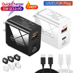 25W USB Type C Fast Charger Power Adapter For Samsung S25 Ultra S24 FE S23 Plus - Picture 1 of 20