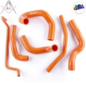 For FORD MUSTANG GT/ SHELBY V8 MT 05-10 Silicone Radiator Coolant Hose Orange - Picture 1 of 3