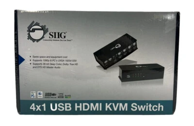 Interruptor KVM HDMI USB SIIG CE-KV0111-S1 4x1 Foto 1 de 4