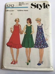 Dress makers patterns style 1212 size 14 sewing vintage retro woman * girl - Picture 1 of 2