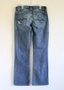 7 for all Mankind Damen Boot Cut Jeans Größe 8 Used Etikett Größe 28 W30/31 - Bild 1 von 10