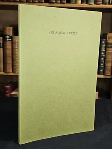 1984 On Equal Terms Symposium Press America. Limited Ed 275 copies Hank Lazer - Picture 1 of 13