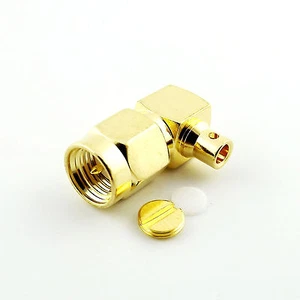 SMA Male Plug Right Angle Solder For Semi-Rigid RG405 0.086" Cable RF Connector - Picture 1 of 12