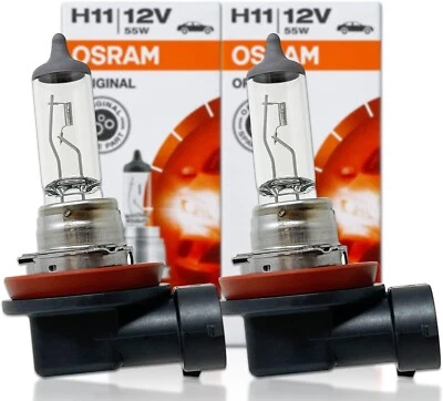 2PC H11 Halogen Light Bulb Osram Sylvania OEM 64211L+ 12V 55W - Image 1 of 4