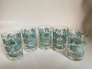 Vintage Mid Century Taylor Smith Taylor TS&T Boutonniere 4 oz Juice Glasses (5) - Picture 1 of 8