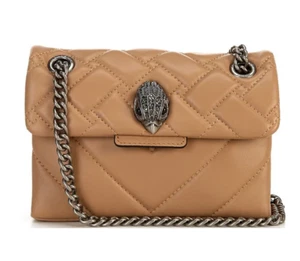 NWT Kurt Geiger London Kensington Mini Quilted Camel Leather Crossbody Bag - Picture 1 of 9