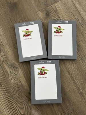 3 Sets Of Hallmark Stars Wars Mandalorian Holiday Cards Unopened 30 Cards Total - Image 1 of 3