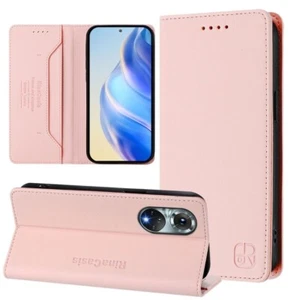 Para Huawei Nova 9 RC01 Dual-Folded Magnética Succión Rfid Cuero Teléfono Maleta - Imagen 1 de 1