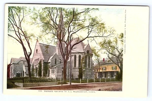 Waterbury Connecticut Conn Trinity Kirche Postkarte D227 - Bild 1 von 2