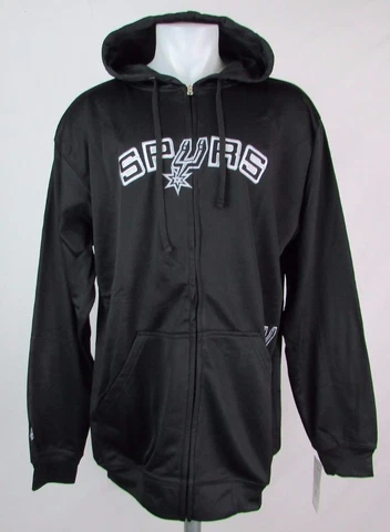 San Antonio Spurs Men's Big & Tall XLT-4XL Full-Zip Embroidered Hoodie NBA Cover