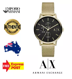 NEW EMPORIO ARMANI EXCHANGE CAYDE AX2715 GOLD/BLACK MENS CHRONOGRAPH WATCH - Picture 1 of 7