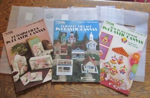 Truly Fun 3 Leisure Arts Plastic Canvas Books with Some Canvas - Picture 1 of 2