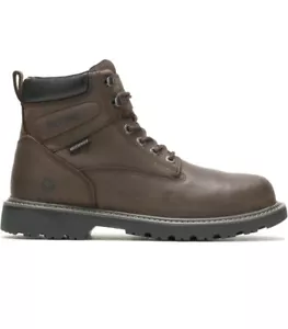 Wolverine Uomo Floorhand WP - Marrone Scuro Taglia 14 M Punta Acciaio Indossata Una Volta - Foto 1 di 13