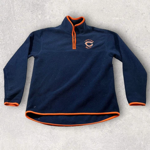 Vintage Chicago Bears Sweater Womens Small  Blue 1/4 Zip Fleece Joy Athletic NFL Cover