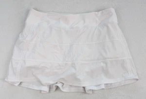 Lululemon Pace Rival Mid Rise Skirt Womens sz 10 White Tennis Pickleball - Picture 1 of 9