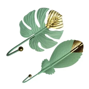 2PCS Door Clothes shelf Hooks Hanging Hooks Indoor Leaf Hook Adhesive Coat - Picture 1 of 1