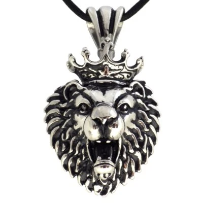 Majestuoso Collar León Real Para Hombre Acero Inoxidable Tigre Rey Colgante Foto 1 de 3